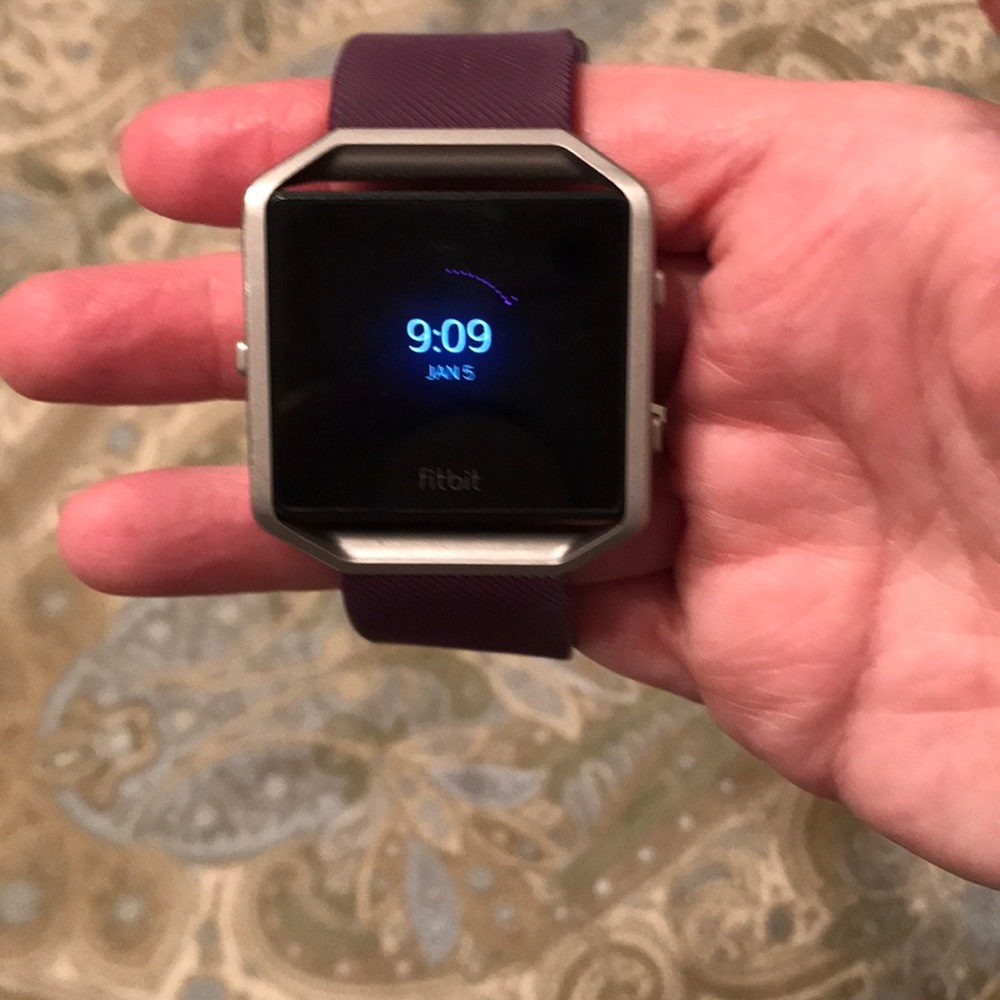 EUC small plum Fitbit blaze with accessories